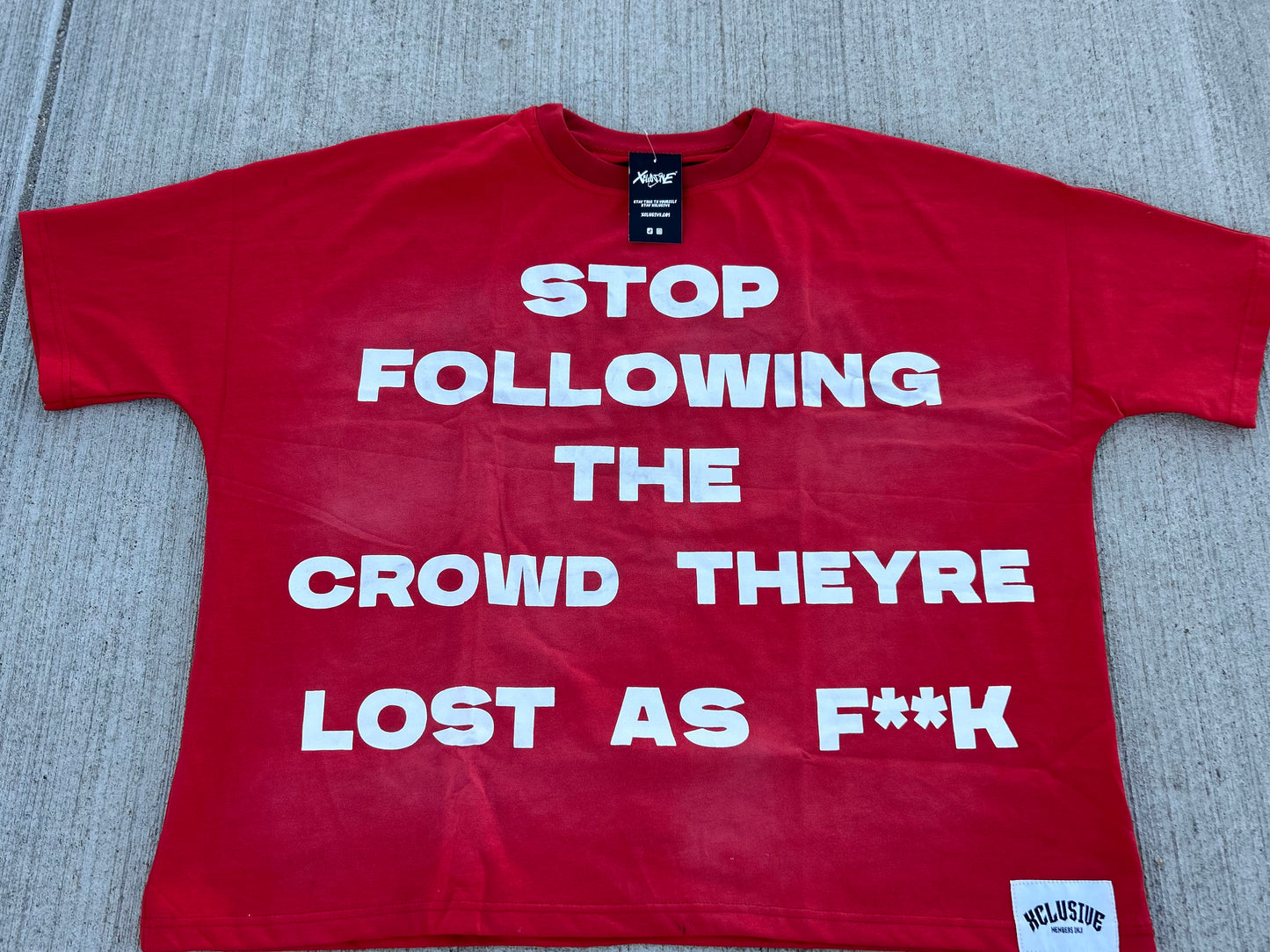 Stop Following Crowd Red Shirt